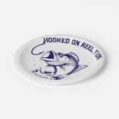 Fish-Hooked on Reel Fun Pappteller (Schrägansicht)