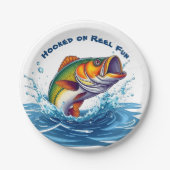 Fish-Hooked on Reel Fun Pappteller (Vorderseite)