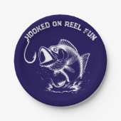 Fish-Hooked on Reel Fun Pappteller (Vorderseite)