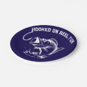 Fish-Hooked on Reel Fun Pappteller (Schrägansicht)