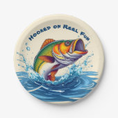 Fish-Hooked on Reel Fun Pappteller (Vorderseite)