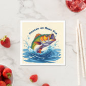 Fish-Hooked on Reel Fun Serviette (Beispiel)