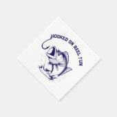 Fish-Hooked on Reel Fun Serviette (Ecke)