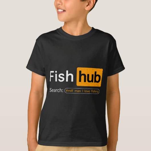 Fish Hub Funny Dirty Fishing Joke MILF Mann I Lieb T-Shirt (Vorderseite)