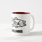 Fish Illinois Barsch Zweifarbige Tasse (VorderseiteRechts)