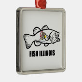 Fish Illinois Bass Ornament Aus Metall (Rechts)