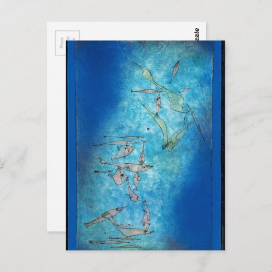 Fish Image von Paul Klee Postkarte (Vorne/Hinten)