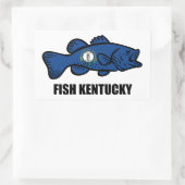Fish Kentucky Rechteckiger Aufkleber (Tasche)