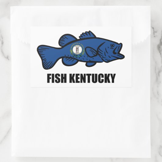 Fish Kentucky Rechteckiger Aufkleber (Tasche)