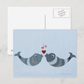 Fish Kissing Postkarte (Vorne/Hinten)