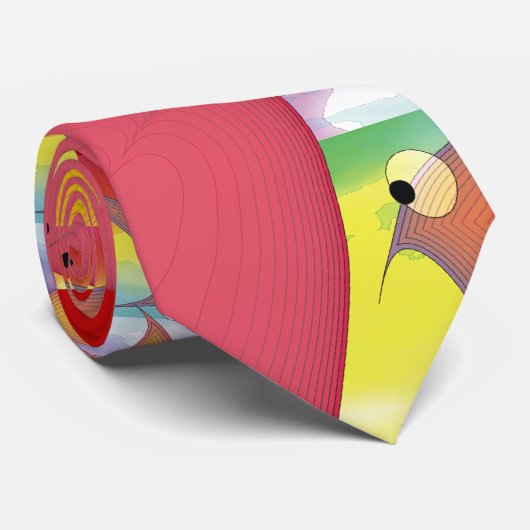 Fish Krawatte für Männer, Ungewöhnliche Fischgrafi (Gerollt)