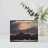 Fish Lake Sunset; Personalisierbar Postkarte (Stehend Vorderseite)
