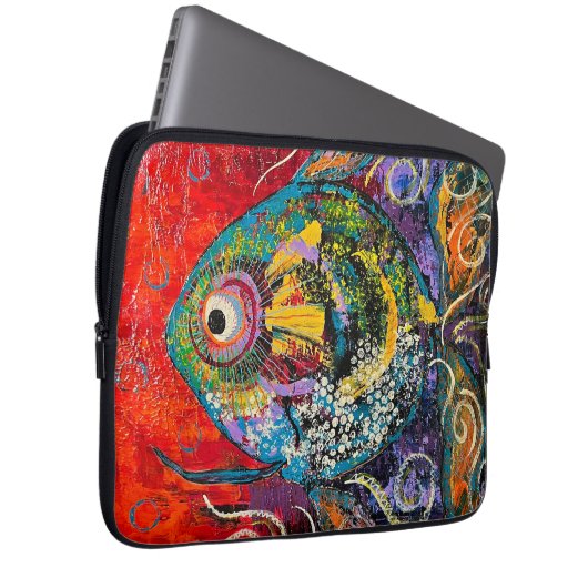Fish Lap Top Bag Laptopschutzhülle (Vorne Rechts)