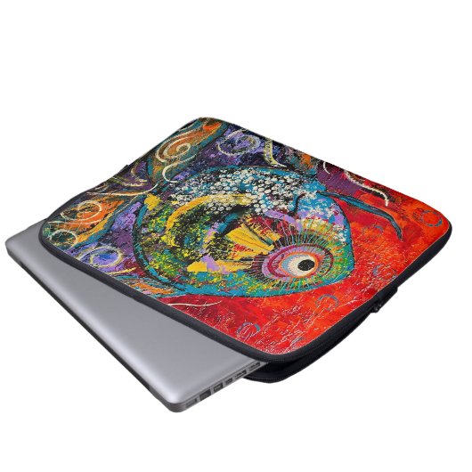 Fish Lap Top Bag Laptopschutzhülle (Vorne Knopf)