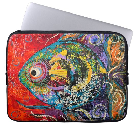 Fish Lap Top Bag Laptopschutzhülle (Vorderseite)