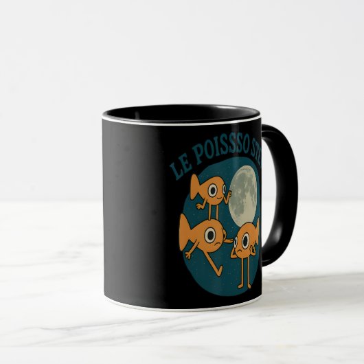 Fish Le Poisson Steve Funny Fish Tasse (VorderseiteRechts)