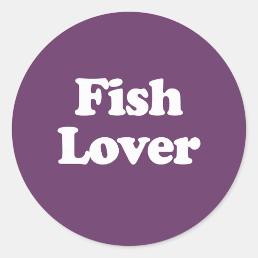 Fish Lover Runder Aufkleber (Vorderseite)