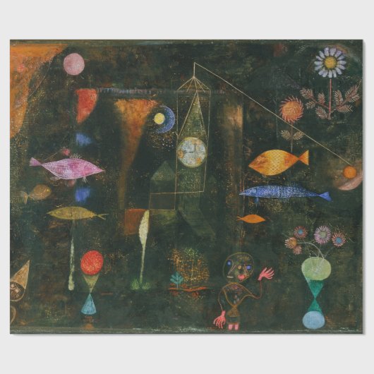 Fish Magic - Paul Klee Geschenkpapier (Flach)