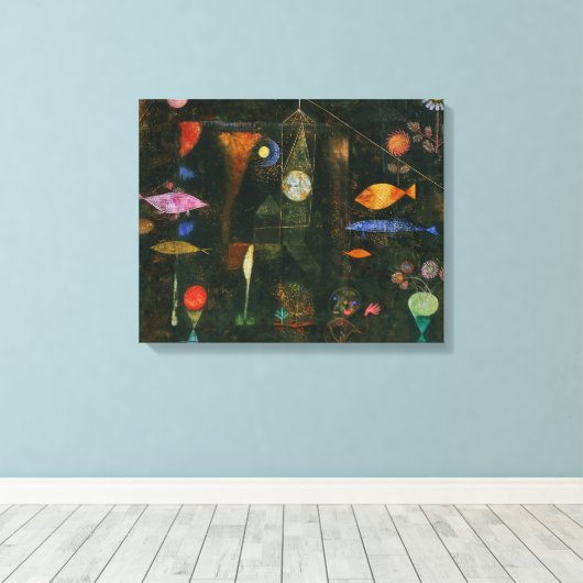 Fish Magic - Paul Klee Leinwanddruck (Insitu (Holzboden))