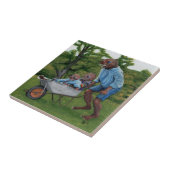 Fish Man Autumn Fantasy Art Keramik Tile Fliese (Seite)