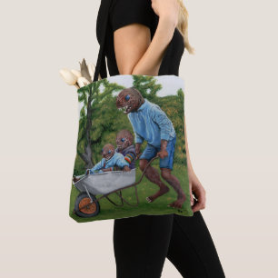 Fish Man Autumn Fun Fantasy Art Graphic Tote Bag Tasche