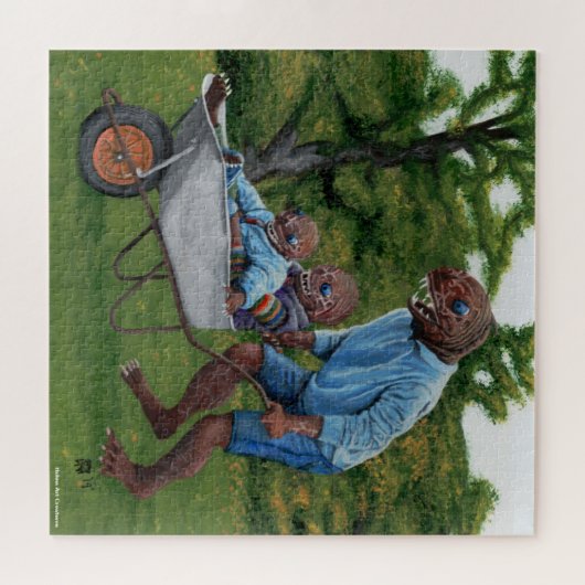 Fish Man Autumn Fun Fantasy Art Large Puzzle (Horizontal)