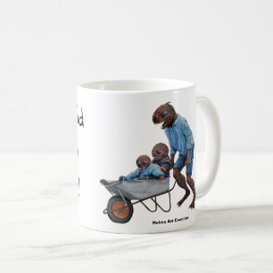 Fish Man Autumn Fun Ride Fantasy Art Coffee Tasse