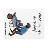 Fish Man Autumn Fun Rive Fantasy Art Foto Magnet (Horizontal)