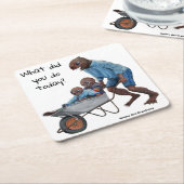 Fish Man Fall Fun Ride Fantasy Art Paper Untersetz Rechteckiger Pappuntersetzer (angewinkelt)