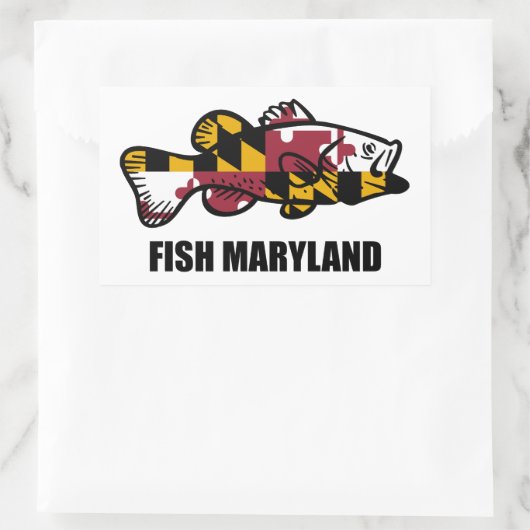 Fish Maryland Rechteckiger Aufkleber (Tasche)