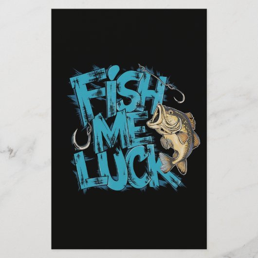 Fish Me Luck Graffiti Bass Art Briefpapier (Vorderseite)
