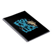 Fish Me Luck Graffiti Bass Art Notizblock (Rechte Seite)