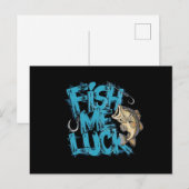 Fish Me Luck Graffiti Bass Art Postkarte (Vorne/Hinten)