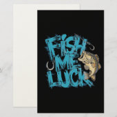 Fish Me Luck Graffiti Bass Kunst Briefpapier (Vorne/Hinten)