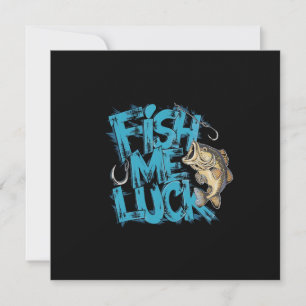 Fish Me Luck Graffiti Bass Kunst Feiertagskarte