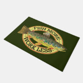 FISH MEHR - ARBEIT WENIGER BRONER BRONER BRONSTOFF FUßMATTE (Schrägansicht)