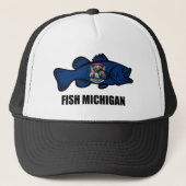 Fish Michigan Truckerkappe (Vorderseite)