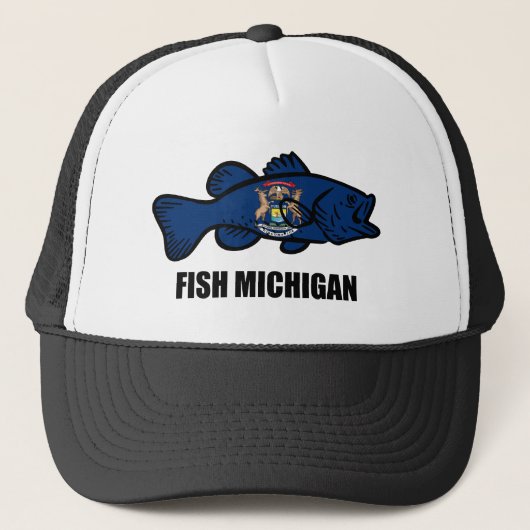 Fish Michigan Truckerkappe (Vorderseite)