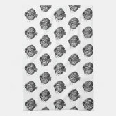 Fish Monochrome Tea Towel Geschirrtuch (Vertikal)