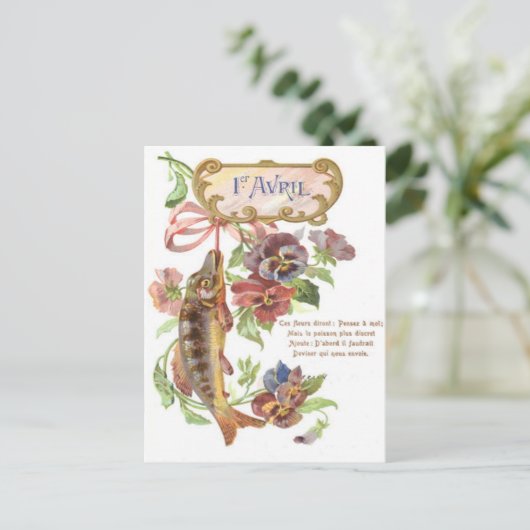 Fish Morning Glory Postkarte (Stehend Vorderseite)