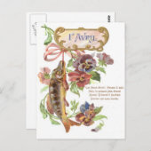 Fish Morning Glory Postkarte (Vorne/Hinten)