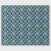 FISH ~ Muster BLUE PINK BLACK Shades ~ Geschenkpapier (Flach)