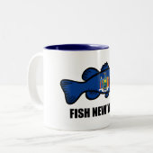 Fish New York Bass Zweifarbige Tasse (Vorderseite Links)