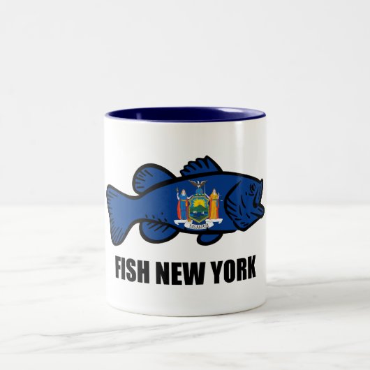 Fish New York Bass Zweifarbige Tasse (Mittel)