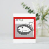Fish or Girl Postkarte (Stehend Vorderseite)