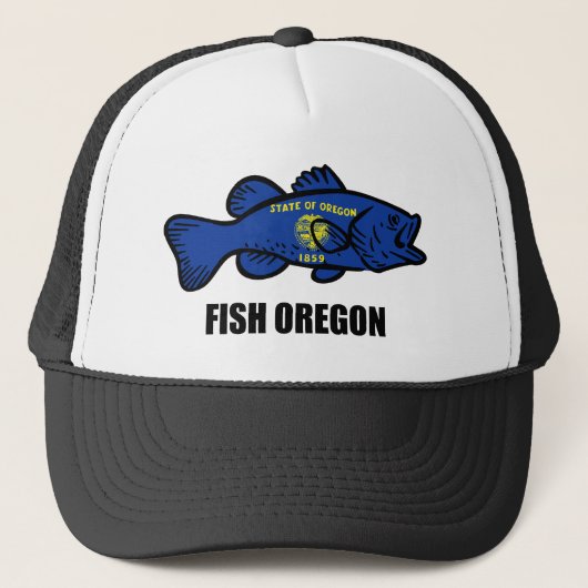 Fish Oregon Truckerkappe (Vorderseite)