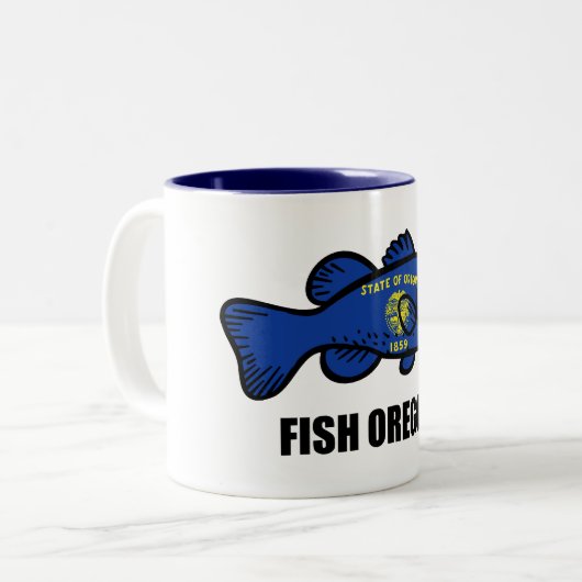 Fish Oregon Zweifarbige Tasse (Vorderseite Links)