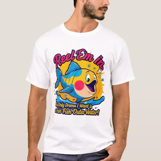 Fish Outta Water Fun T-Shirt (Vorderseite)