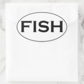 FISH Oval Logo Ovaler Aufkleber (Tasche)