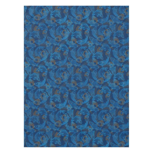 Fish Pattern 01 Versteckte Knochen.B DRed BG Tischdecke (Vorderseite)